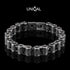 Herren Edelstahl fahrradkette motorradkette brushed schwer breit biker glieder link panzerkette kettenarmband uniqal